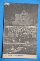 Andenne 1912: La Fontaine Sainte-Begge Très Animée Avec Lavandière Et Enfants. Superbe. - Andenne