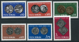 ROMANIA 1970 Ancient Coins MNH / **  Michel 2850-55 - Unused Stamps