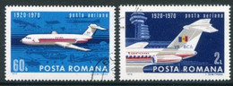 ROMANIA 1970 Civil Aviation Used  Michel 2840-41 - Gebraucht