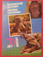 Estonie - Tallina Loomaaed - Le Zoo De Tallinn - Tigre Singe éléphant - Excellent état - R/verso - Estonie