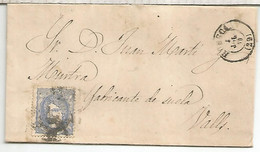 ENVUELTA HUESCA A VALLS TARRAGONA 1870 - Lettres & Documents