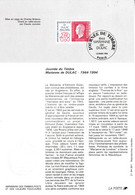 DOCUMENT FDC 1994 JOURNEE DU TIMBRE DULAC - Documents Of Postal Services