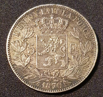 Belgium 5 Francs 1870 - 5 Franchi