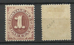 USA 1879 Postage Due Portomarke Michel 1 A (brown) * - Portomarken