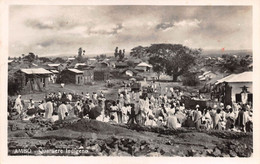M011578 " AMBO-QUARTIERE INDIGENO "(1939) ANIMATA-VERA FOTO CART  NON SPED - Ethiopia