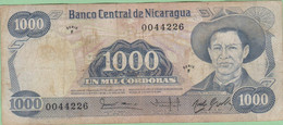 Nicaragua - Billet De 1000 Cordobas - Général A.C. Sandino - 9 Août 1984 - P143 - Nicaragua
