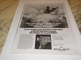 ANCIENNE  PUBLICITE CAMERA BOLEX 680   1978 - Videocamere