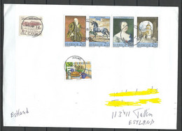 SCHWEDEN Sweden 2020 Cover To Estonia O Malmö Michel 1446 - 1449 Kunst Art Palace Gripsholm Etc - Storia Postale