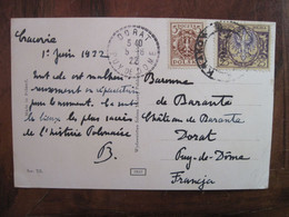 1922 Pologne Polska CPA Ak Krakow Wawei Galeries Du Château Royal Dorat Poland - Cartas & Documentos