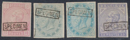 émission 1883 - Série Complète Non Dentelé + Surcharge SPECIMEN / Essai De Couleur, Type Adopté. - Ensayos & Reimpresiones