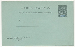 GUINEE FRANÇAISE - Entier Postal (Carte Postale Avec Réponse) 10 C - CP 2 - Briefe U. Dokumente