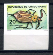 RC 18955 COTE D'IVOIRE N° 464 INSECTE NÈPE NON DENTELÉ NEUF ** TB - Costa De Marfil (1960-...)