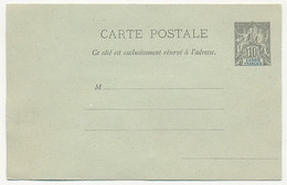 CONGO FRANÇAIS - Entier Postal (Carte Postale) 10 C Groupe Allégorique - CP 1 - Cartas & Documentos