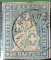 94992a - SWITZERLAND - STAMP - Zumstein # 23 Ca -  USED  - Defective - Gebraucht