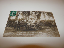 SAONE ET LOIRE CHALON SUR SAONE CARTE PHOTO CONCOURS HIPPIQUE CARNAVAL EPOQUE 1900 N° 13 - Chalon Sur Saone