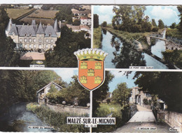 MAUZE-SUR-LE-MIGNON  (79) Vues Multiples Le Chateau-Pont Des Gueux-Moulin Drap- Bords Du Mignon - Mauze Sur Le Mignon