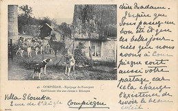 Compiègne     60   La Forêt: Chasse à Courre: Equipage Du Francport Cerf Faisant Tête Aux Chiens à Briançon  (voir Scan) - Compiegne