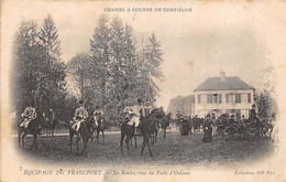 Compiègne       60      La Forêt: Chasse à Courre: Equipage Du Francport  Rendez-vous Au Puits D'Orléans  (voir Scan) - Compiegne