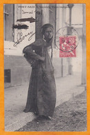1908 - BFE - 10 C Mouchon Sur Carte Postale De Port Said Vers Paris - Vue : Jeune égyptien - Lettres & Documents