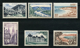 FRANCE 1954 N° 976/981 ** Neufs MNH Superbes C 9 € Tourisme Lourdes Châteaux Gaillard Cheverny Ajaccio Andelys Royan - Unused Stamps
