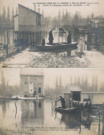 Jardins De Champigny Sur Marne Envahis Par Inondation. 2 Cartes . Canot . Flooding . - Catastrophes