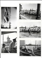 NAVIRES DE GUERRE D 553 778 TOULON ET VENISE 1953 - LOT DE 5 PHOTOS - Bateaux