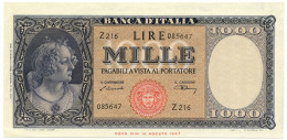 1000 LIRE ITALIA ORNATA DI PERLE MEDUSA 10/02/1948 SUP+ - Other & Unclassified