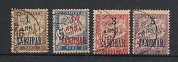 Zanzibar - 1897 - Taxe TT N°Yv. 2 - 3 - 4 - 5 - 4 Valeurs - Oblitéré / Used - Gebruikt