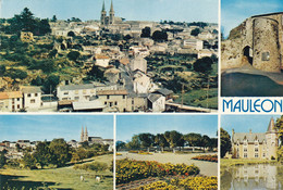 79. MAULEON. CARTE MULTIVUES. VUES D'ENSEMBLE DE LA VILLE. VIEUX CHATEAU. JARDIN PUBLIC... ANNEE 1982 + TEXTE - Mauleon