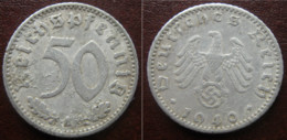 50 Pf 1940-A - 50 Reichspfennig