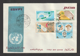 Egypt - 1982 - FDC - ( UN - United Nations Day - Scouting Year ) - Briefe U. Dokumente