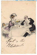 1908 Illustrateur Maurice MILLIERE : "Un Repas En Bonne Compagnie....." - Milliere