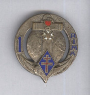 Insigne 1er Rima - Régiment D'Infanterie De Marine - Dos Guilloché - Drago Paris - Navy