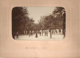 Grande Photo De La Cour De Récréation Ecole Jean-Baptiste Say Rue D'Auteuil PARIS En 1877 Très Beau Cliché - Anciennes (Av. 1900)
