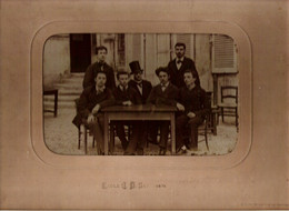 Superbe Cliché D'un Groupe D'élèves Et Leur Professeur  Ecole Jean-Baptiste Say Rue D'Auteuil PARIS En 1878 - Anciennes (Av. 1900)