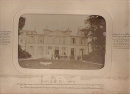 Grande Photo De La Façade De L' Ecole Jean-Baptiste Say Rue D'Auteuil PARIS En 1877 Avec Un Groupe D'élèves - Anciennes (Av. 1900)