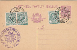 INTERO POSTALE 1929 10+3X5 ANNULLO PICCOLO SAN BERNARDO AOSTA -NON VIAGGIATO (XM1308 - Stamped Stationery