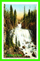 YELLOWSTONE, WY - KEPLER CASCADE, FIREHOLE RIVER - YELLOWSTONE PARK - PUB. BY J. E. HAYNES - - Yellowstone