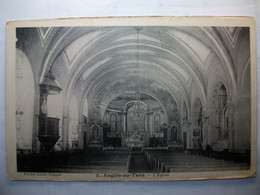 Carte Postale Angles Du Tarn (81) L'Eglise ( Petit Format Noir Et Blanc Oblitérée 1914 Timbre 10 Centimes ) - Angles