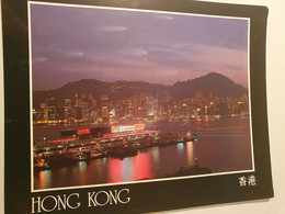 HONG KONG 2 CARTES GRAND FORMAT 18x14 CM OCEAN TERMINAL - China (Hong Kong)