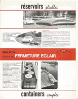 Publicité 4 Pages ,MARSTON Division De FERMETURE ECLAIR , Réservoirs , Containers ,76, Petit Quevilly , Frais Fr 1.95e - Pubblicitari