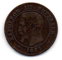 2 Centimes / 1857 W / TB+ - Other & Unclassified