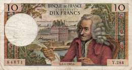 FRANCIA 10 FRANCS 1967.G.   P-147 - 10 F 1963-1973 ''Voltaire''