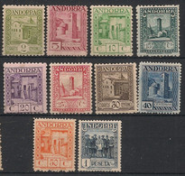 Andorra - 1929-37 - N°Yv. 15A à 24A - 10 Valeurs - Neuf * / MH VF - Ongebruikt