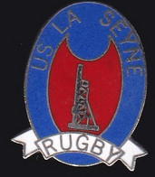 68218- Pin's.Rugby .la Seyne Sur Mer.signé Saggay. - Rugby