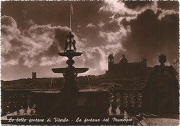 W6028 Viterbo - La Fontana Del Municipio - Panorama Al Tramonto - Sunset Coucher / Viaggiata 1949 - Viterbo