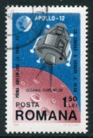 ROMANIA 1969 Apollo 12 Moon Landing Single Used.  Michel 2809 - Usado