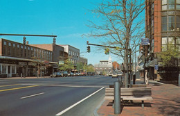 Nashua New Hampshire, Main Street Looking North, Autos, Business District, C1970s/80s Vintage Postcard - Nashua