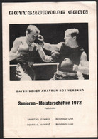 Programmheft / Programm - Boxen In Gern 1972 - Meisterschaft - Pfarrkirchen , Passau , Simbach !!! - Otros & Sin Clasificación