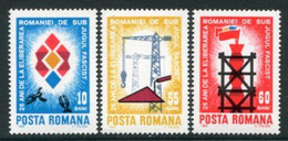 ROMANIA 1969 Overthrow Of Fascist Regime MNH / **.  Michel 2786-88 - Ungebraucht